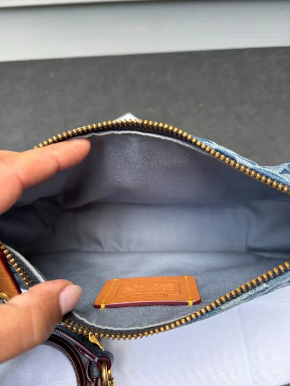 Coach Denim Swinger Bag